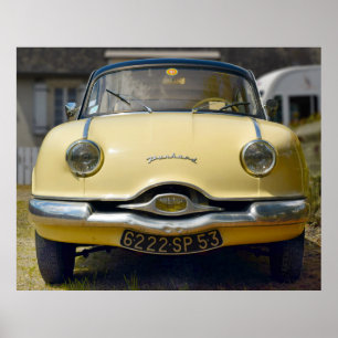 Panhard Dyna Z, vintage fransk car. Poster