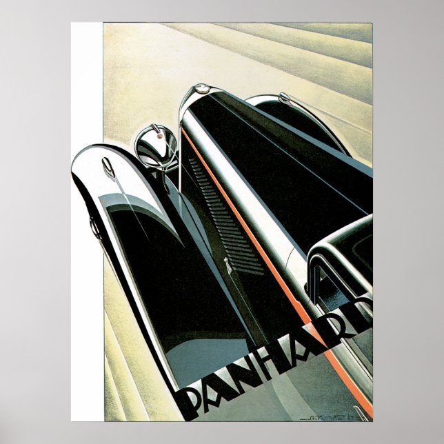Panhard et Levassor ~ Vintage Automobile Ad Poster (Framsidan)