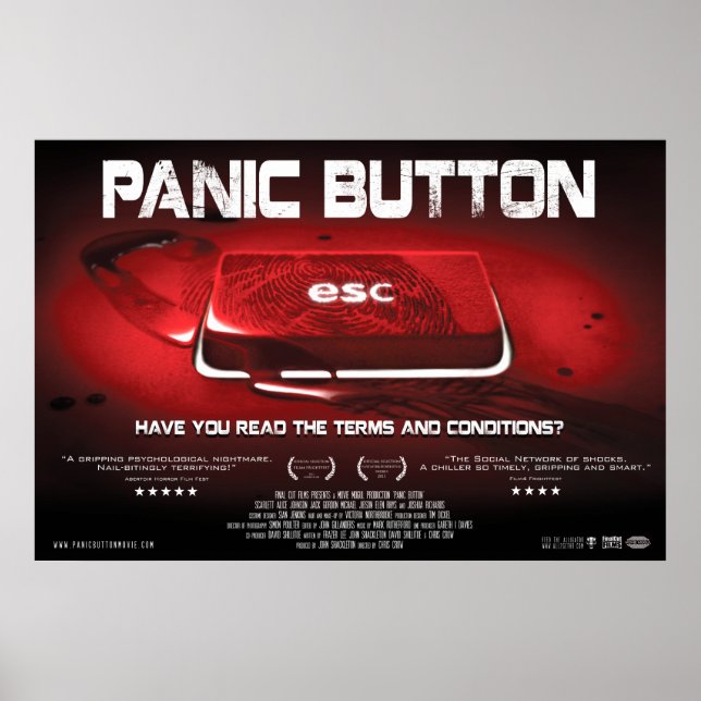 Panic Button Blood Nyckel Poster (Framsidan)