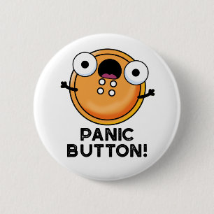 Panic Button Funny Sewing Pun Knapp