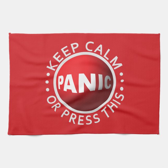 Panic Button kökshandduk (Horisontell)