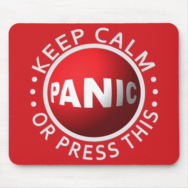 Panic Button mousepad Musmatta (Framsidan)