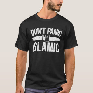 Panic jag är muslimsk islam Quran-moské T Shirt