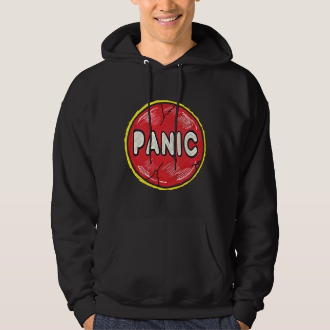 Panic-knapp Hoodie (Framsida)