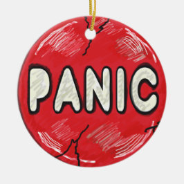 Panic-knapp Julgransprydnad Keramik