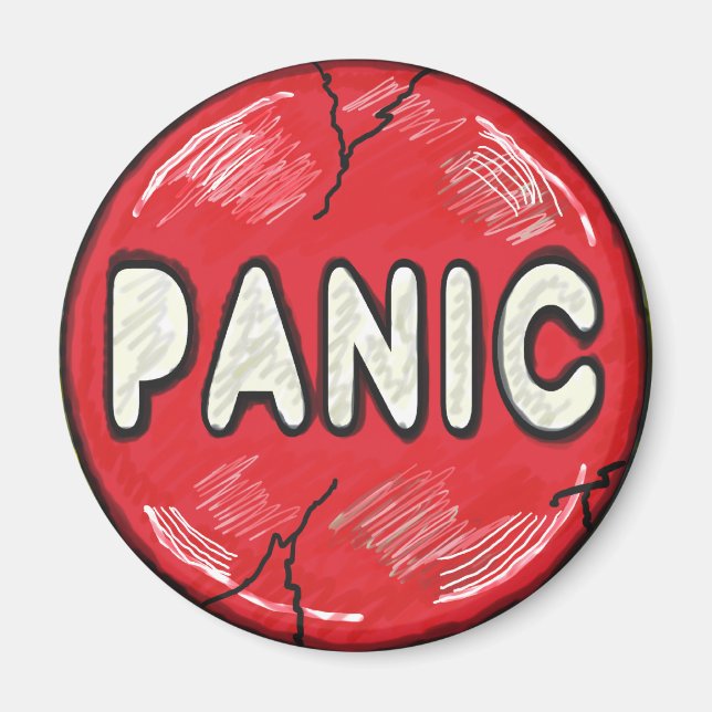 Panic-knapp Magnet (Framsidan)