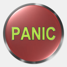 Panic-knapp Runt Klistermärke