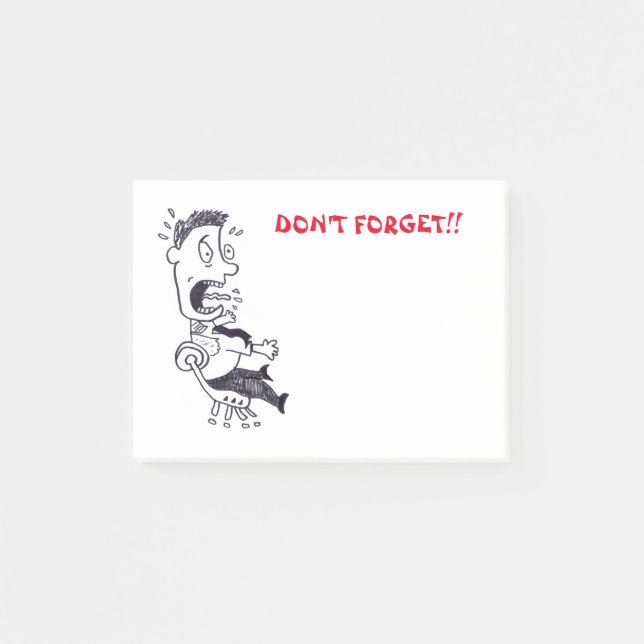 Panic Man Glöm inte Post-it Block (Framsida)