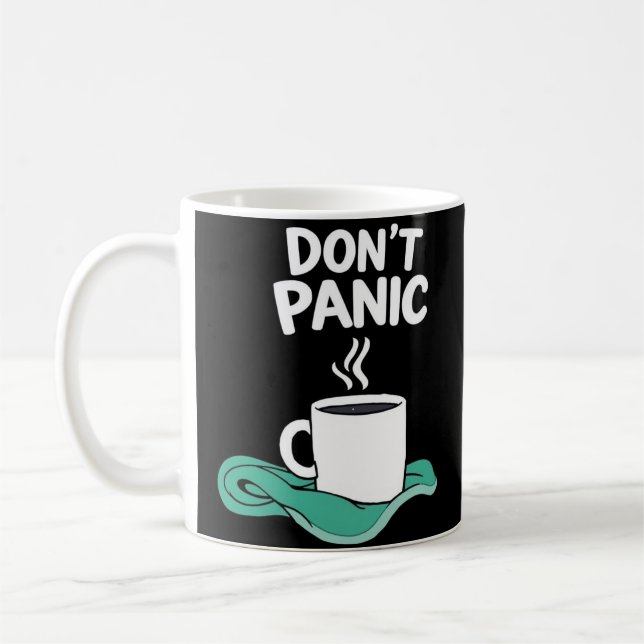 Panic med handduk kaffemugg (Vänster)