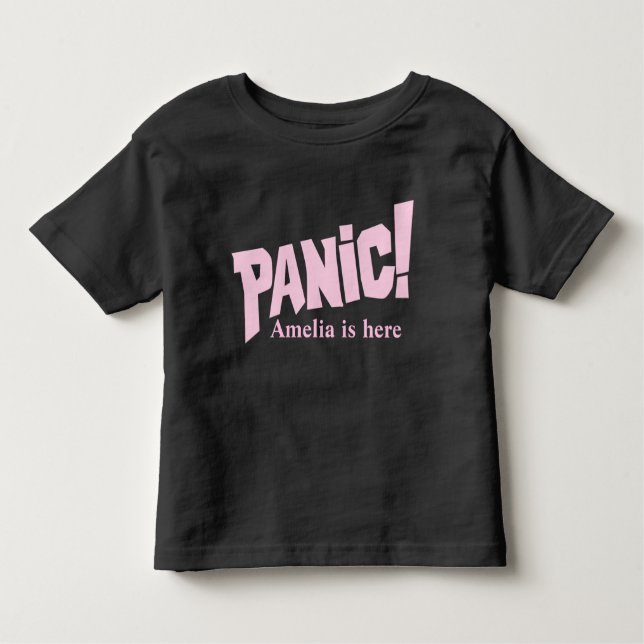 Panic-namngivna flickor t-shirt (Framsida)