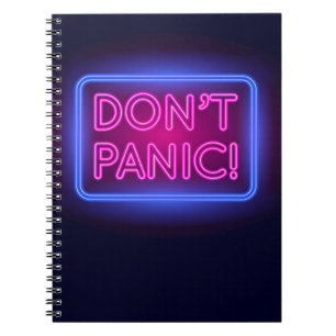 Panic Neon Sign Anteckningsbok