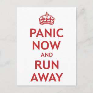Panic Now och Springa Away Vykort