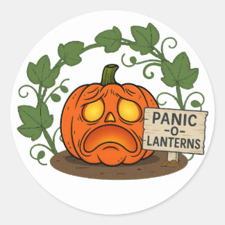 Panic-O-Lantern-klistermärken Runt Klistermärke