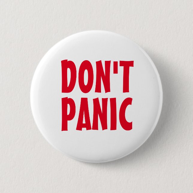Panic Red Typography Motivational Knapp (Framsida)