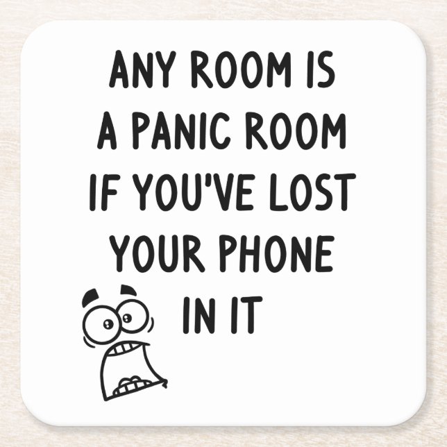 Panic Room Underlägg Papper Kvadrat (Framsidan)