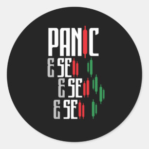 Panic Sell Lagrar Market Crash Trading Forex Gift Runt Klistermärke