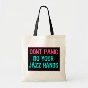 Panic Sign- Gör din Jazz-Händer blå/Rosa Tygkasse