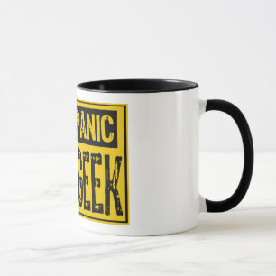 Panic Sign-Im A Geek-Gult/Black Mugg