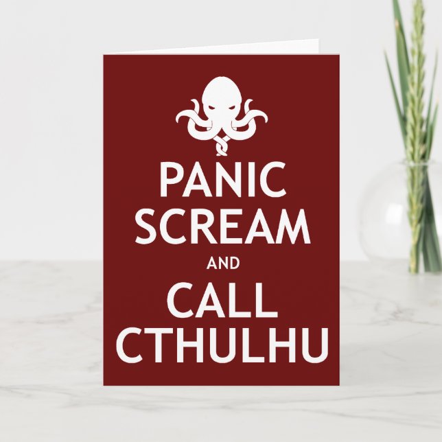 Panic Skräm och Call Cthulhu Helgkort (Framsida)