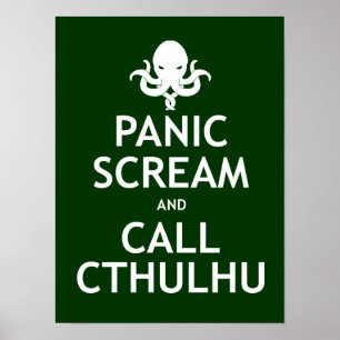 Panic Skräm och Call Cthulhu Poster