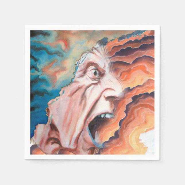 Panic Vinkarare Oljemålning Pappersservett (Framsidan)