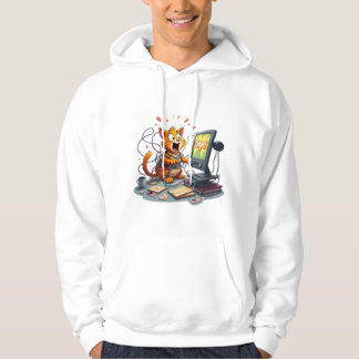 Panicslagen Katt Oj Kabeltrassel Hoodie