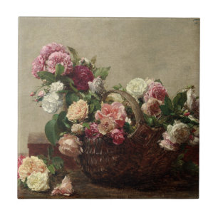 Panier de Ro - Henri Fantin-Latour Kakelplatta