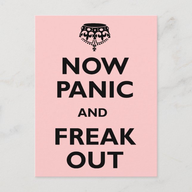 Panik och Freak ut Vykort (Framsida)