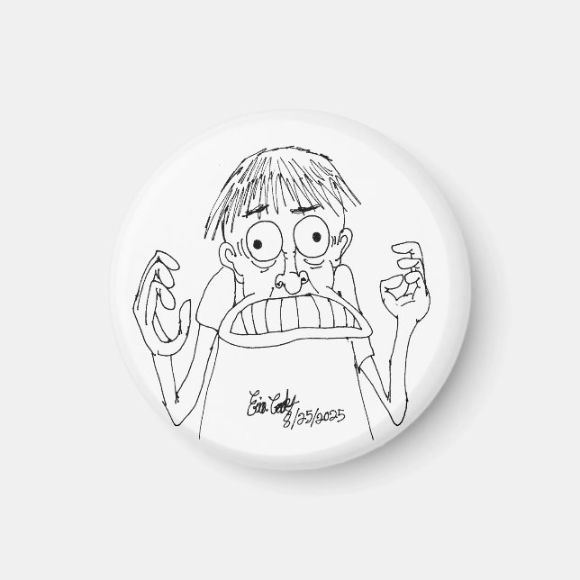 panikartad seriefigur magnet (Framsidan)