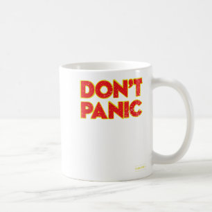 Panikera inte vintage slitna skjorta kaffemugg