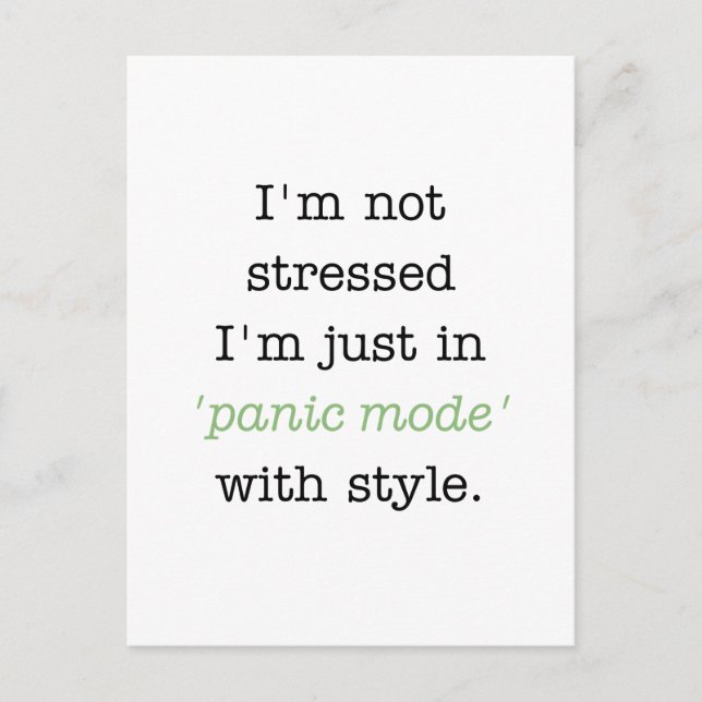 Panikläge i Stil Vykort (Framsida)