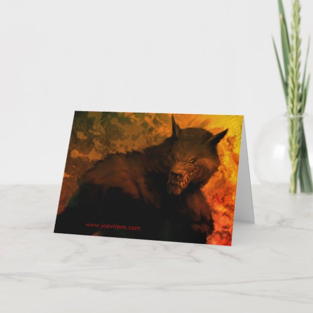 Panka hälsningkort för Werewolf Kort (Framsida)