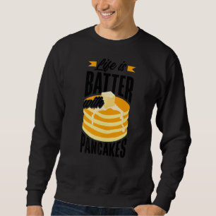Pankecake Maker-frukost är en batterilivslängd med Lång Ärmad Tröja