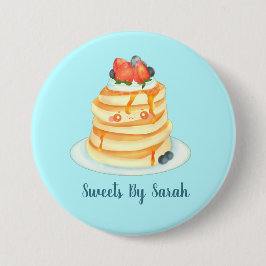 Pankor med flytande form, fruktsocker och grädde knapp