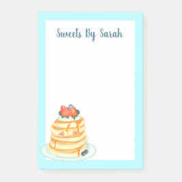 Pankor med flytande form, fruktsocker och grädde post-it block