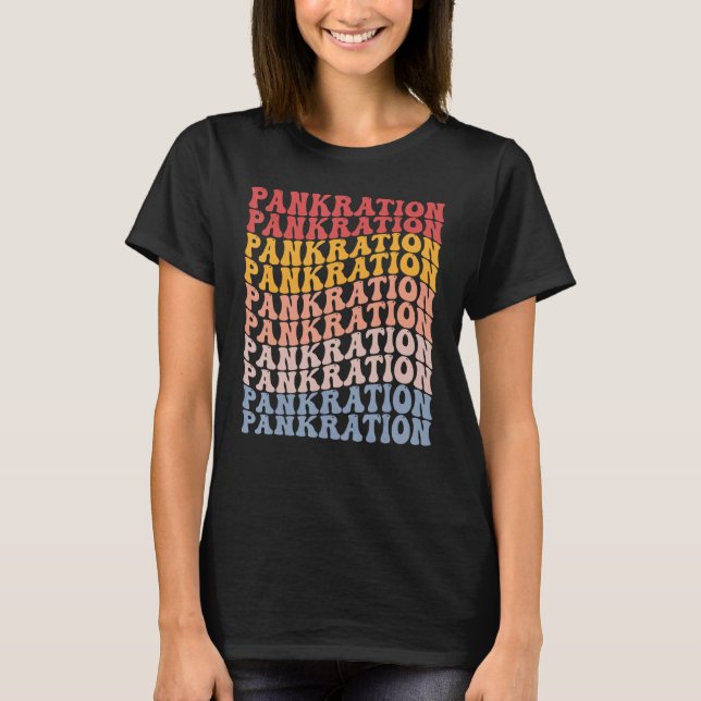Pankration Groovy Retro Sports T Shirt (Framsida)