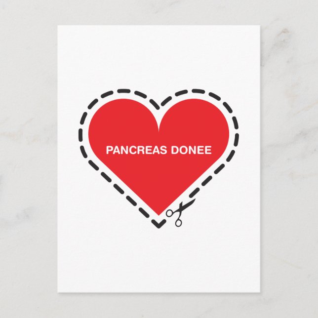 Pankreas Donee 'Get well-soon'-vykort Vykort (Framsida)