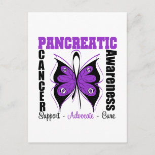 Pankreascancer Awareness Butterfly Vykort