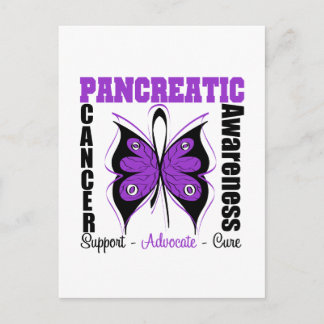 Pankreascancer Awareness Butterfly Vykort