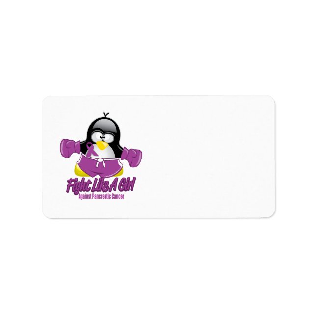 Pankreascancer - bekämpning Penguin Adressetikett (Framsidan)