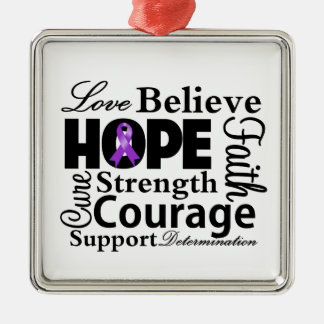 Pankreascancer Collage of Hope Julgransprydnad Metall