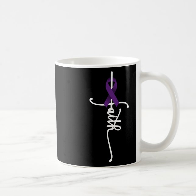 Pankreascancer Faith Pancreatic Cancer Awarenes Kaffemugg (Höger)