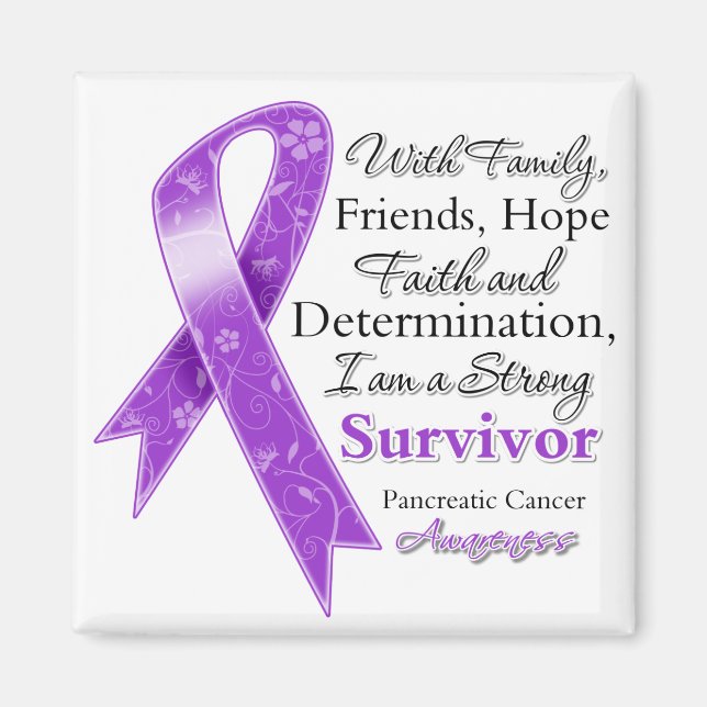 Pankreascancer Support Strong Survivor Magnet (Framsidan)