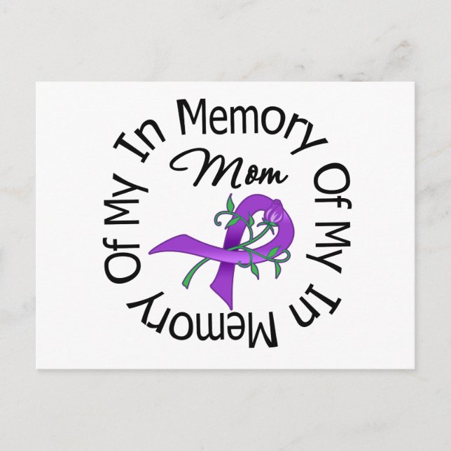 Pankreatisk cancer i minnet på min Mamma Vykort (Framsida)