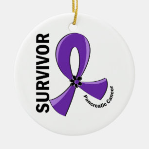 Pankreatisk cancer Survivor 12 Julgransprydnad Keramik