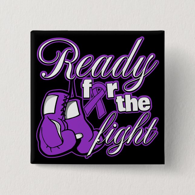 Pankreatiska cancerhandskar älskar Redo för kampen Knapp (Framsida)