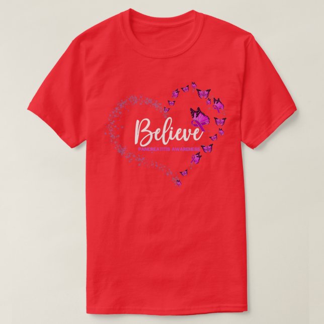 Pankreatit Awareness Butterfly T Shirt (Design framsida)