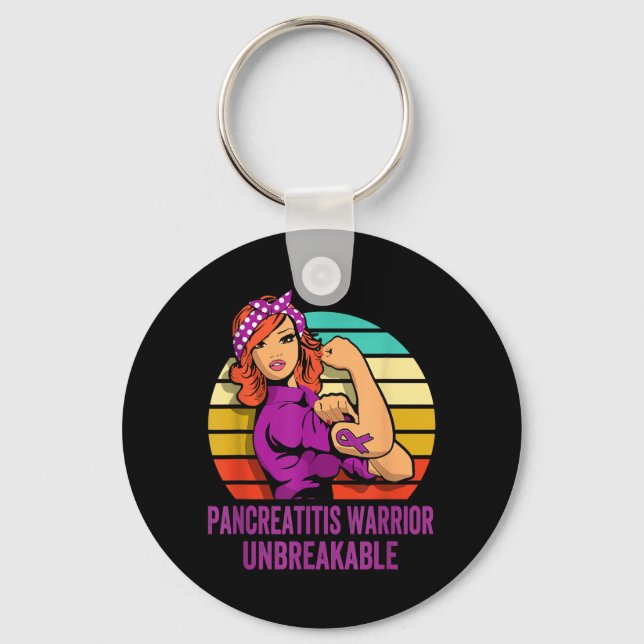 Pankreatit Krigaredräkt Obrytbar Nyckelring (Framsida)