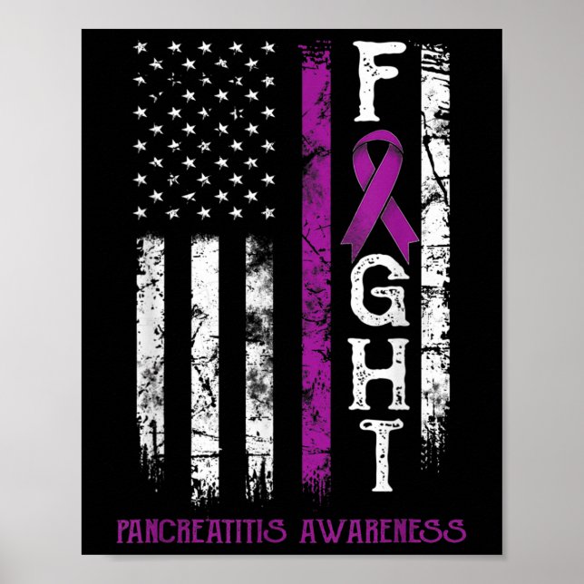 Pankreatit Warrior US Flagga Poster (Framsidan)
