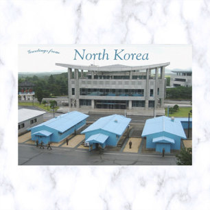 Panmunjon gränsen Nordkorea Vykort